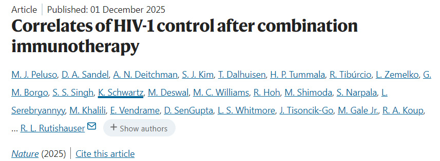 組合免疫療法后HIV-1控制的相關(guān)因素
