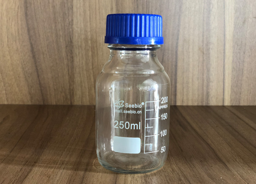 藍蓋試劑瓶，透明，250ml